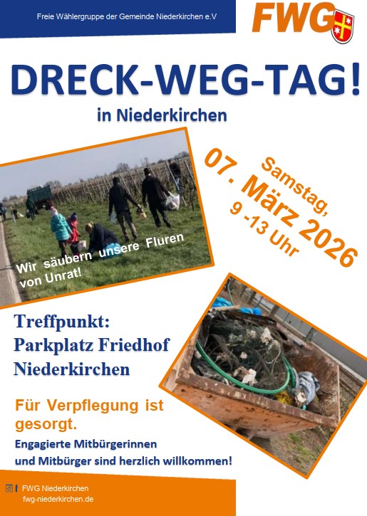 FWG Niederkirchen Flyer Dreck-weg-Tag